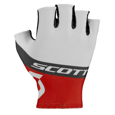 Превью  Перчатки велосипедные SCOTT RC Team Short Finger white/red